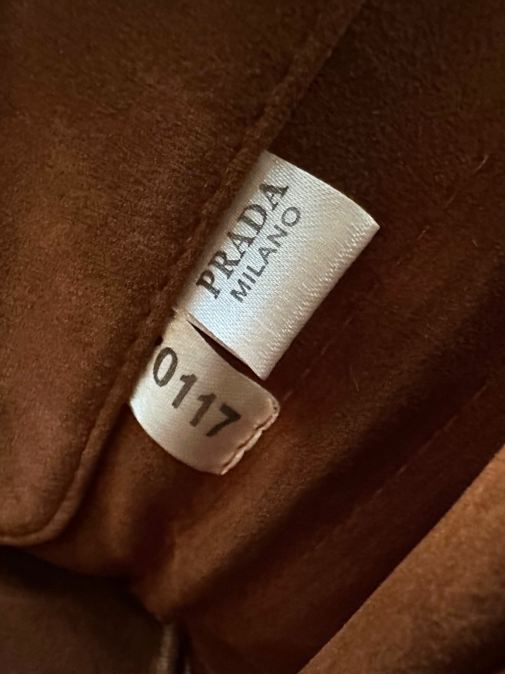 Vintage PRADA Milano Sienna Brown Suede Tote Bag – Made in Italy - Picture 11 of 15